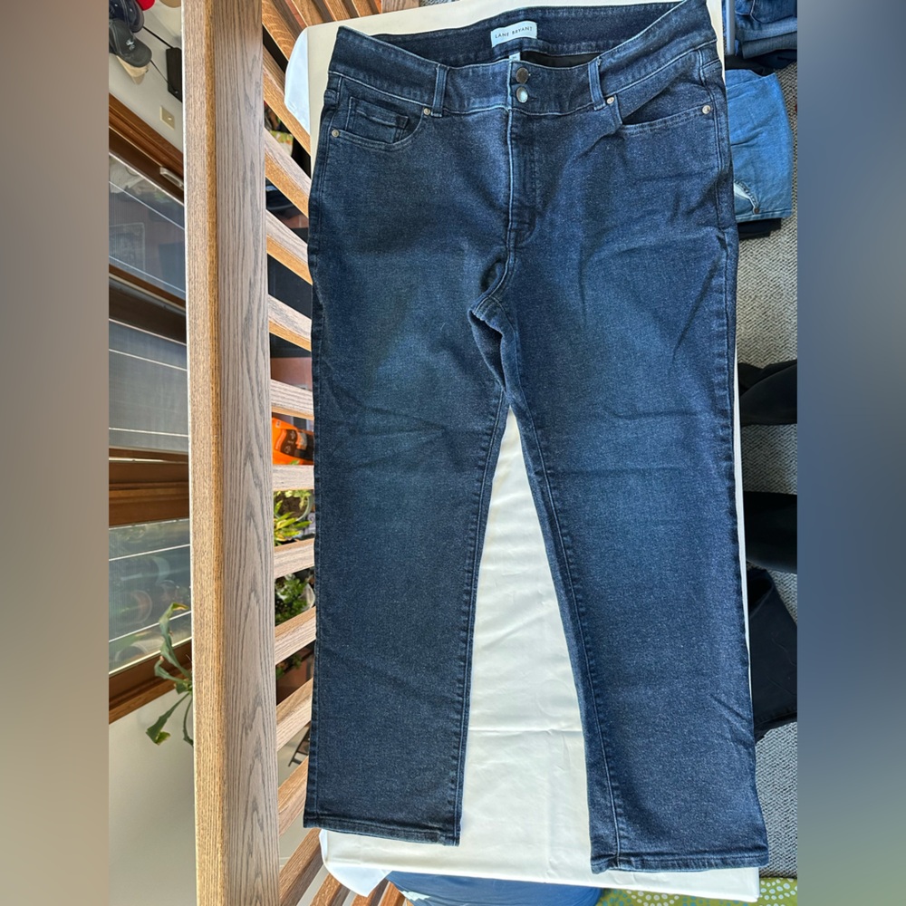 Lane Bryant Women's Dark Blue Straight Jeans